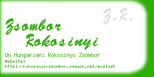 zsombor rokosinyi business card